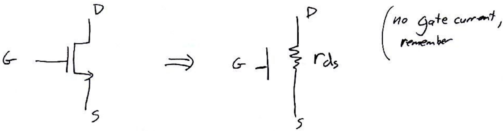 MOSFET variable resistor