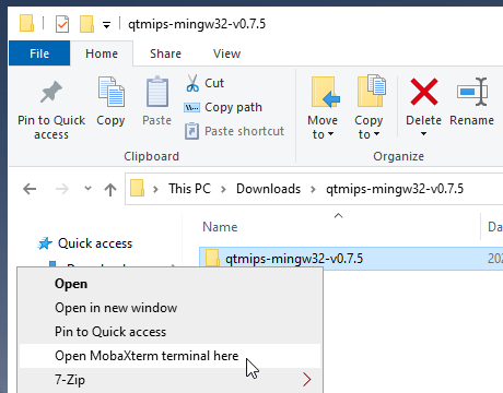 qtmips cli open mobaxterm