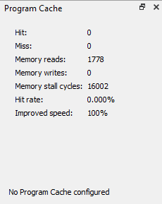 qtmips dialog opt pcache cycles