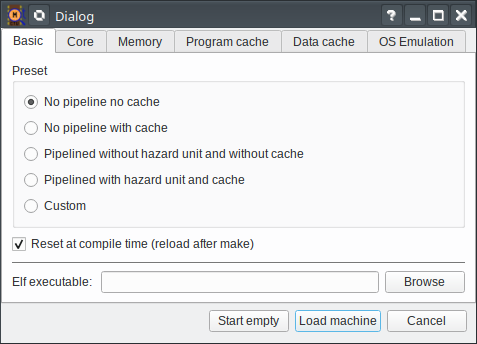 qtmips dialog singlecycle