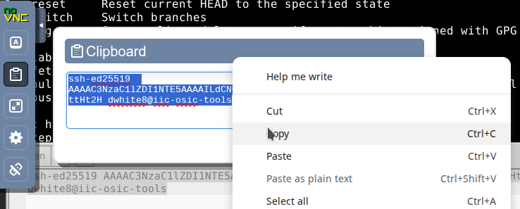 copy vnc clipboard