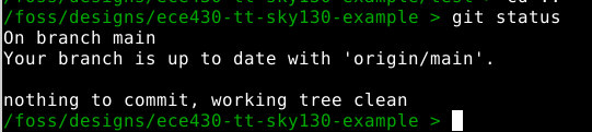 git status clean