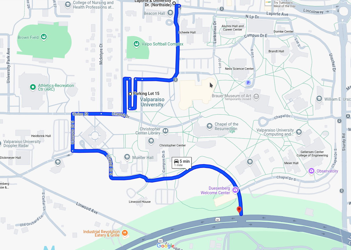 campus map route