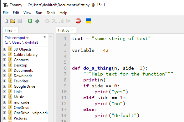 thonny code first reformat