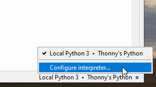 thonny interpreter
