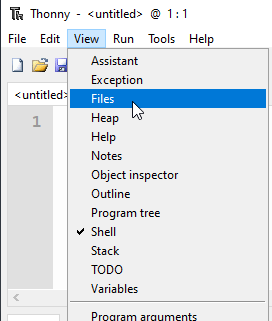 thonny view files